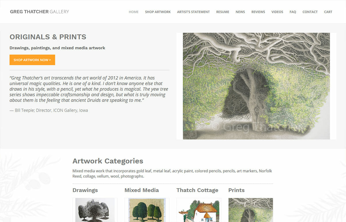 Psynthesis Creative - Greg Thatcher Website Still