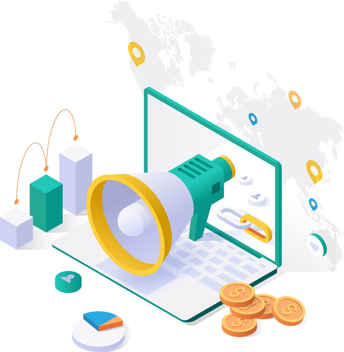 SEO-Services-Isometric-Graphic-web Psynthesis Creative SEO Services Image