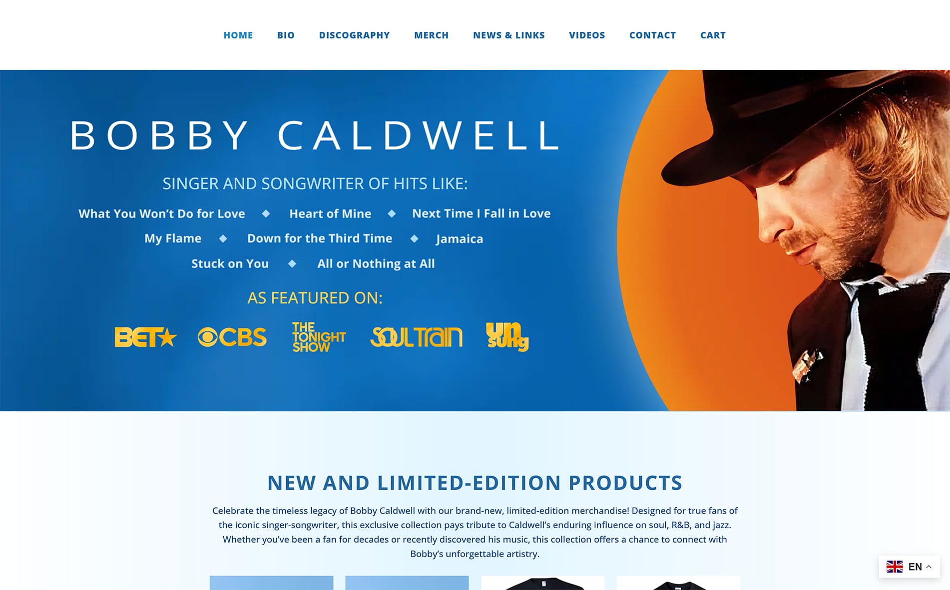 Website Design - bobbycaldwell.com