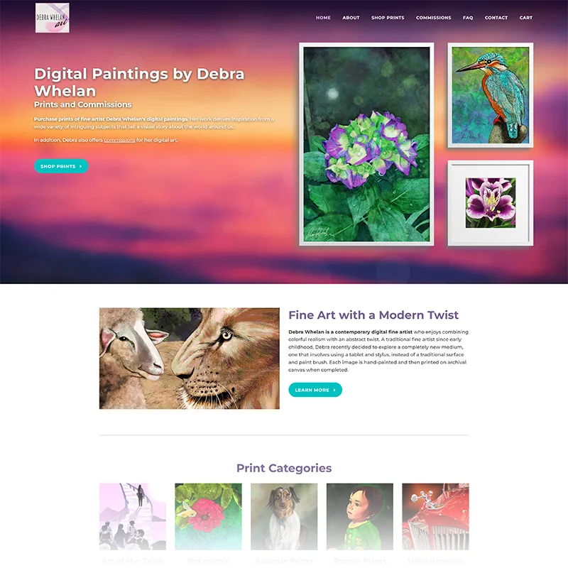 Debra Whelan Art Website Thumbnail