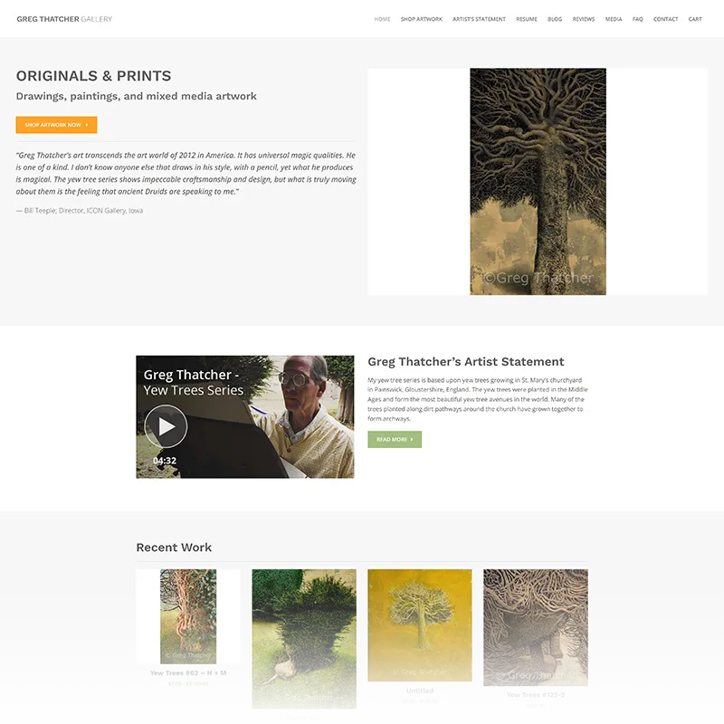 Greg Thatcher Gallery Website Thumbnail