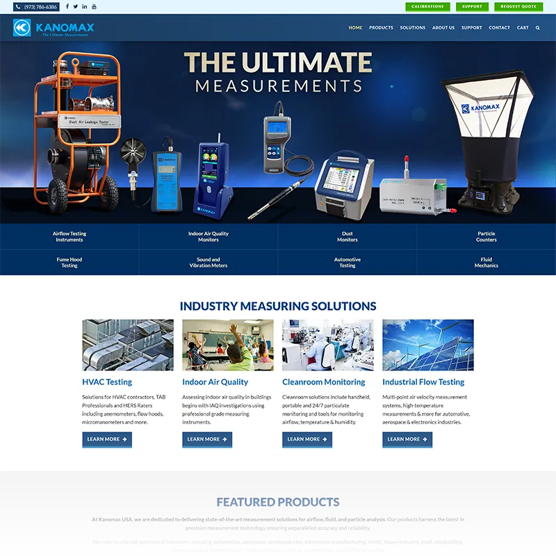 Kanomax USA Website Thumbnail